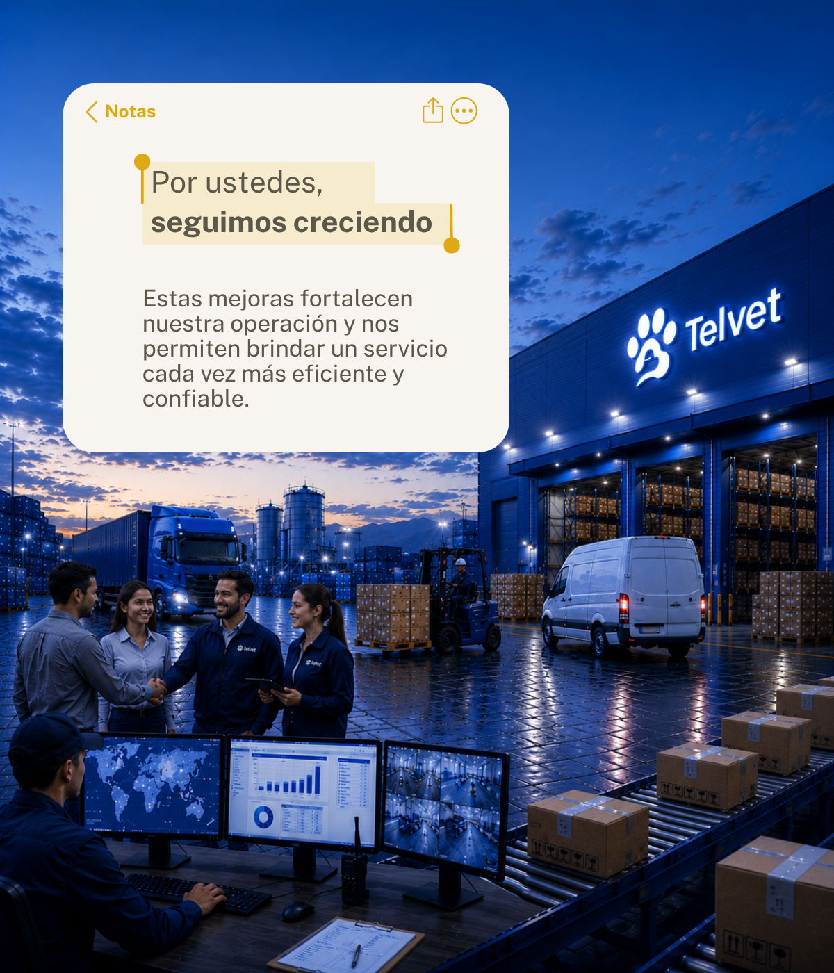 TelVet — Fortalecemos nuestra infraestructura logística